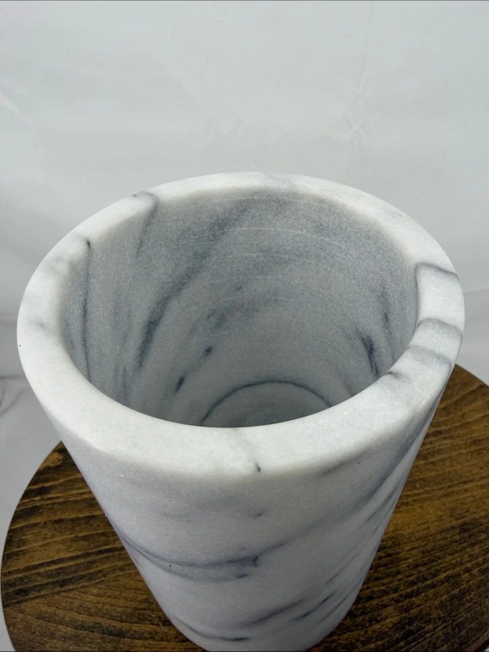 Crate & Barrel French Kitchen Marble Wine Chiller Cooler, Counter Utensil Holder